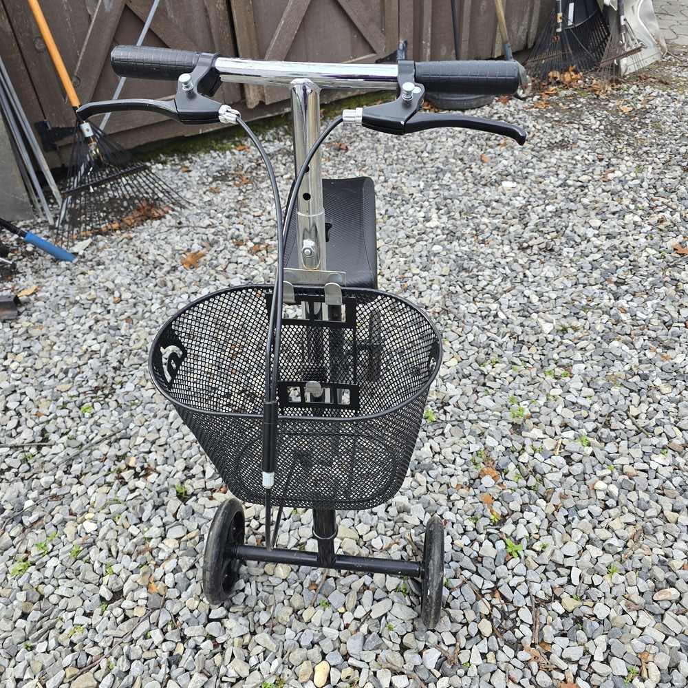 Black Mobility Scooter with Basket